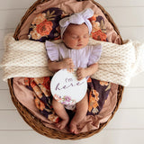 Snuggle Hunny Reversible Milestone Cards - Isla & Lilac