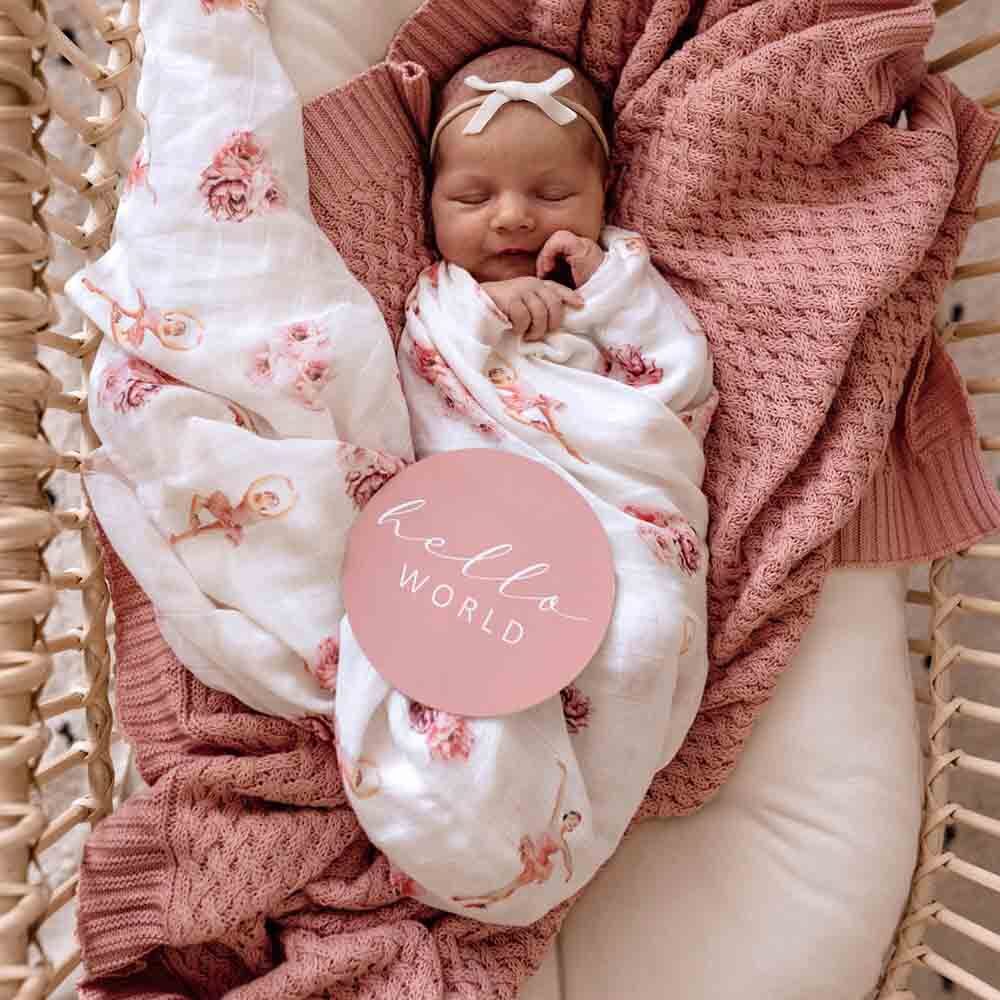 Snuggle Hunny Organic Muslin Wrap - Ballerina