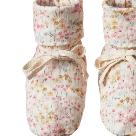Nature Baby Cotton Booties - Wildflower Mountain