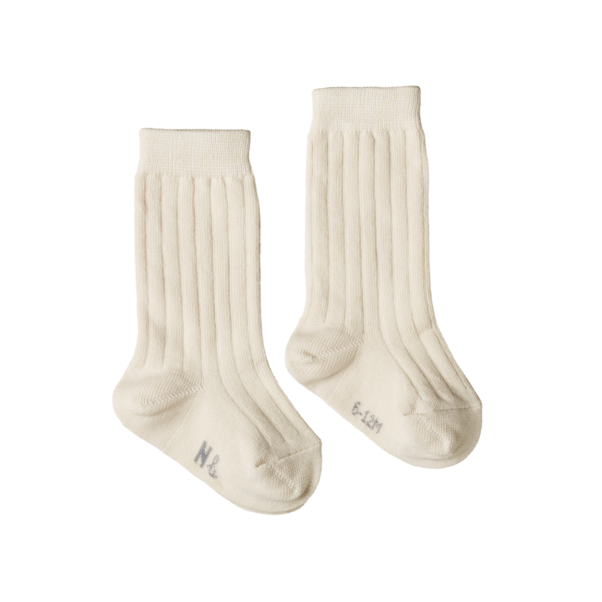 Nature Baby Organic Cotton Rib Socks - Natural