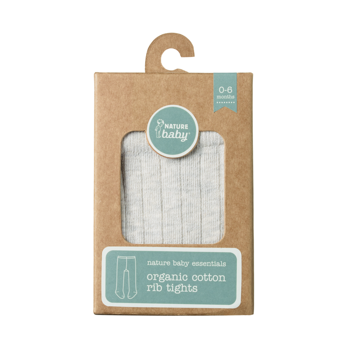 Nature Baby Cotton Tights - Light Grey Marl