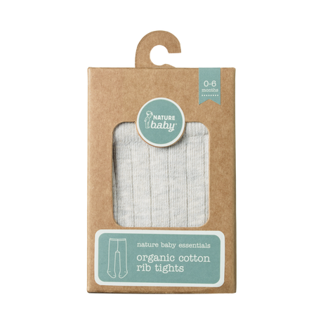 Nature Baby Cotton Tights - Light Grey Marl
