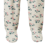 Nature Baby Footed Rompers - Waterlilies Print