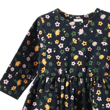 Nature Baby Long Sleeve Twirl Dress - Navy Pollyanna