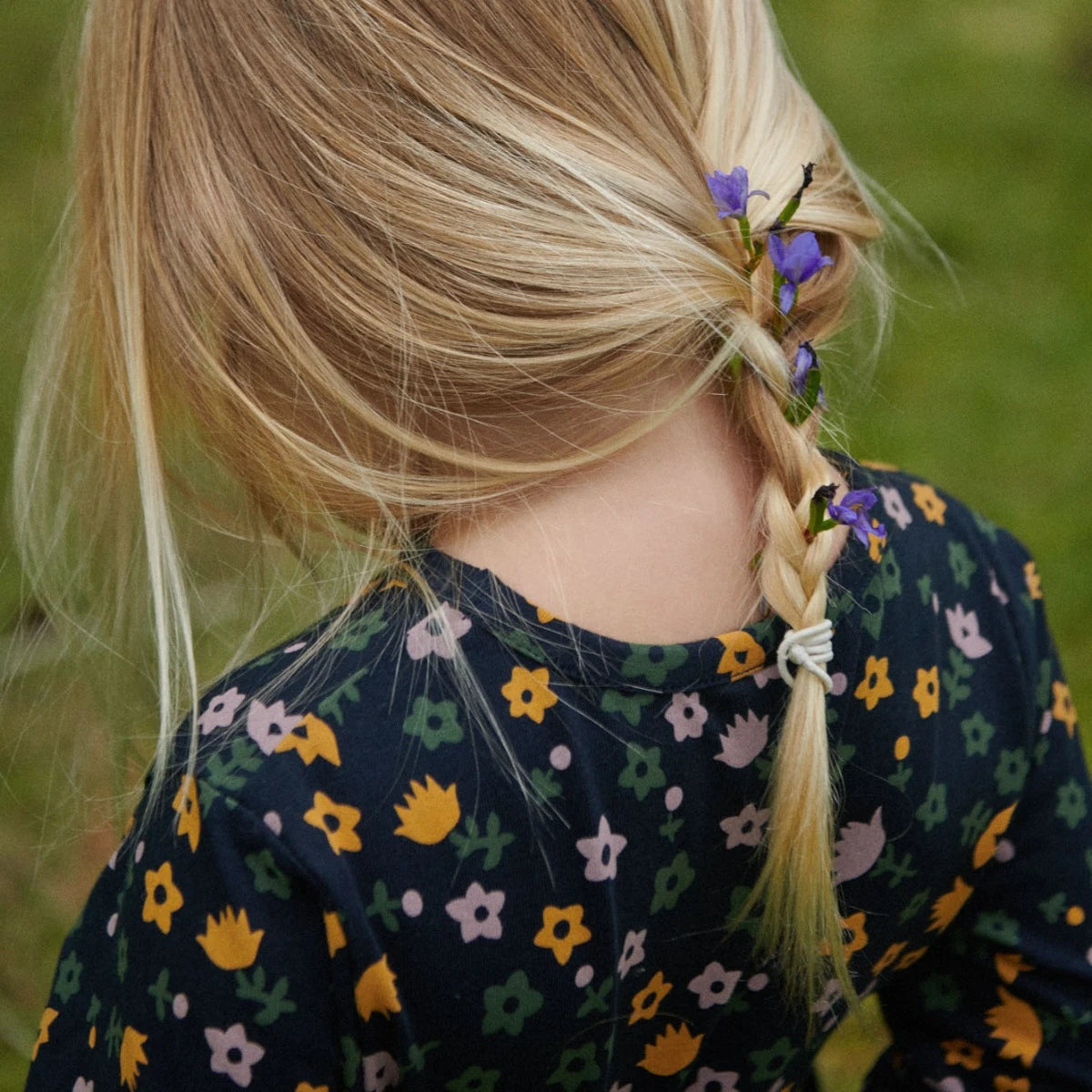 Nature Baby Long Sleeve Twirl Dress - Navy Pollyanna