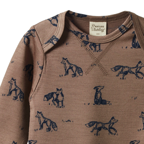 Nature Baby Merino Essential Tee - Foxy Print