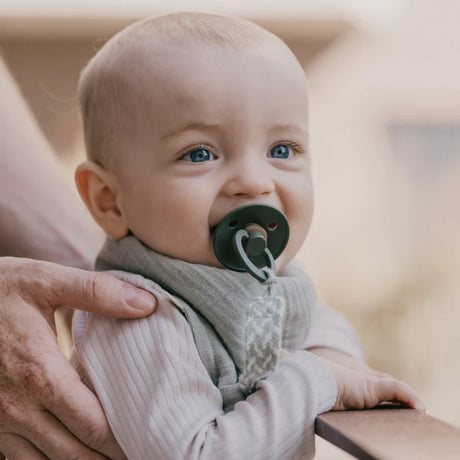 Bibs Pacifier Clip - Baby Blue/Ivory
