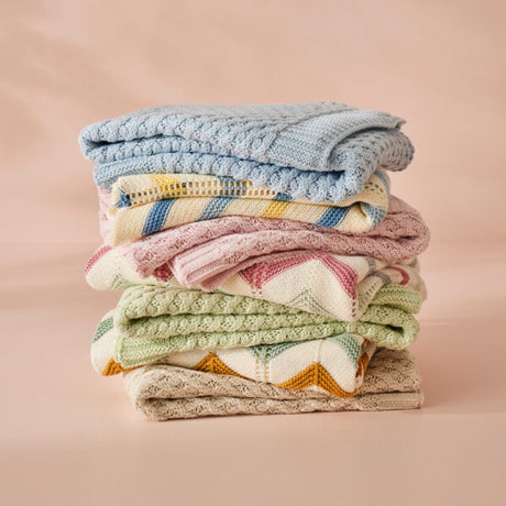 Jiggle + Giggle Natural Basket Weave Kit Blanket