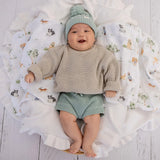 Snuggle Hunny Oversized Cotton Knit Jumper - Pistachio