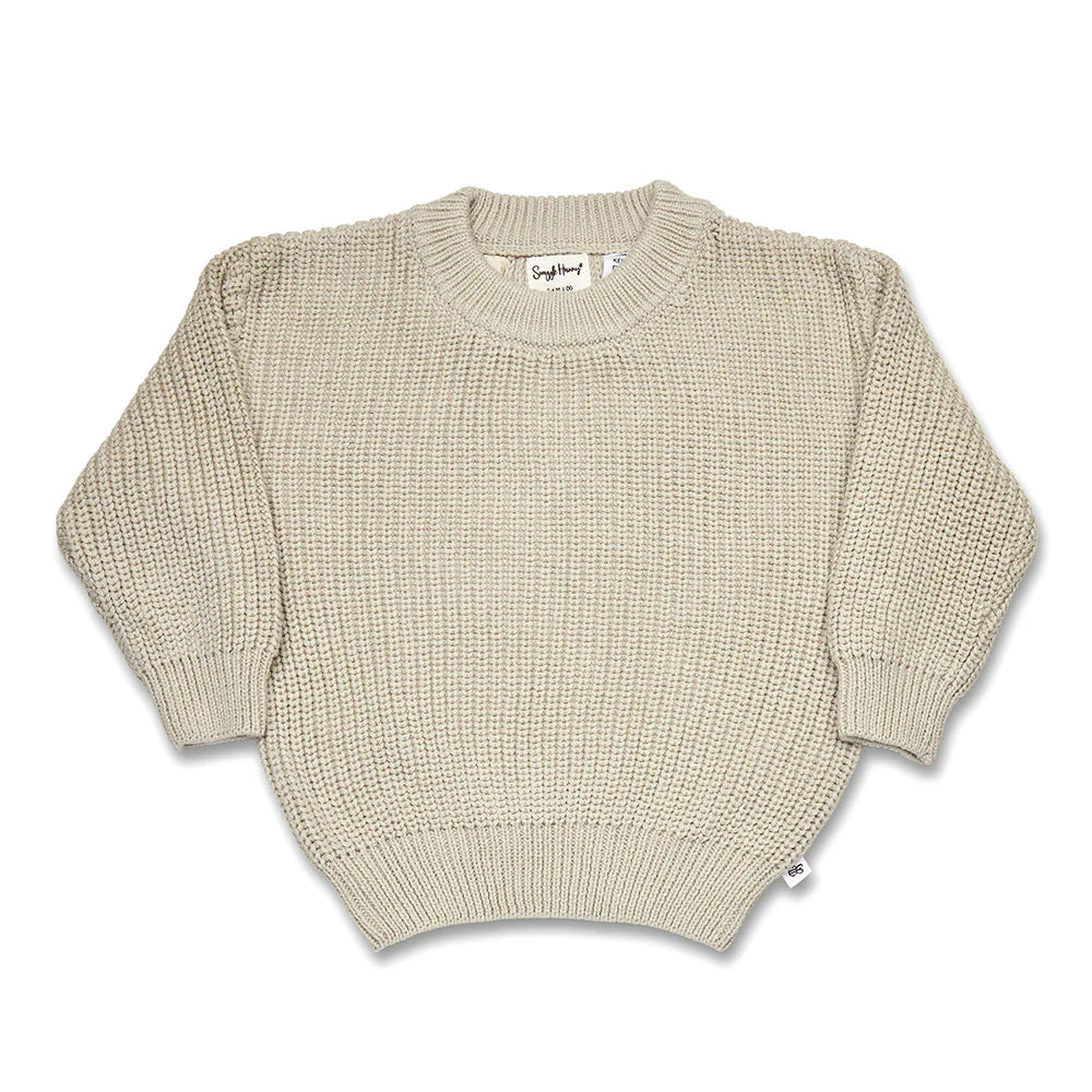 Snuggle Hunny Oversized Cotton Knit Jumper - Pistachio
