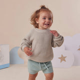 Snuggle Hunny Oversized Cotton Knit Jumper - Pistachio