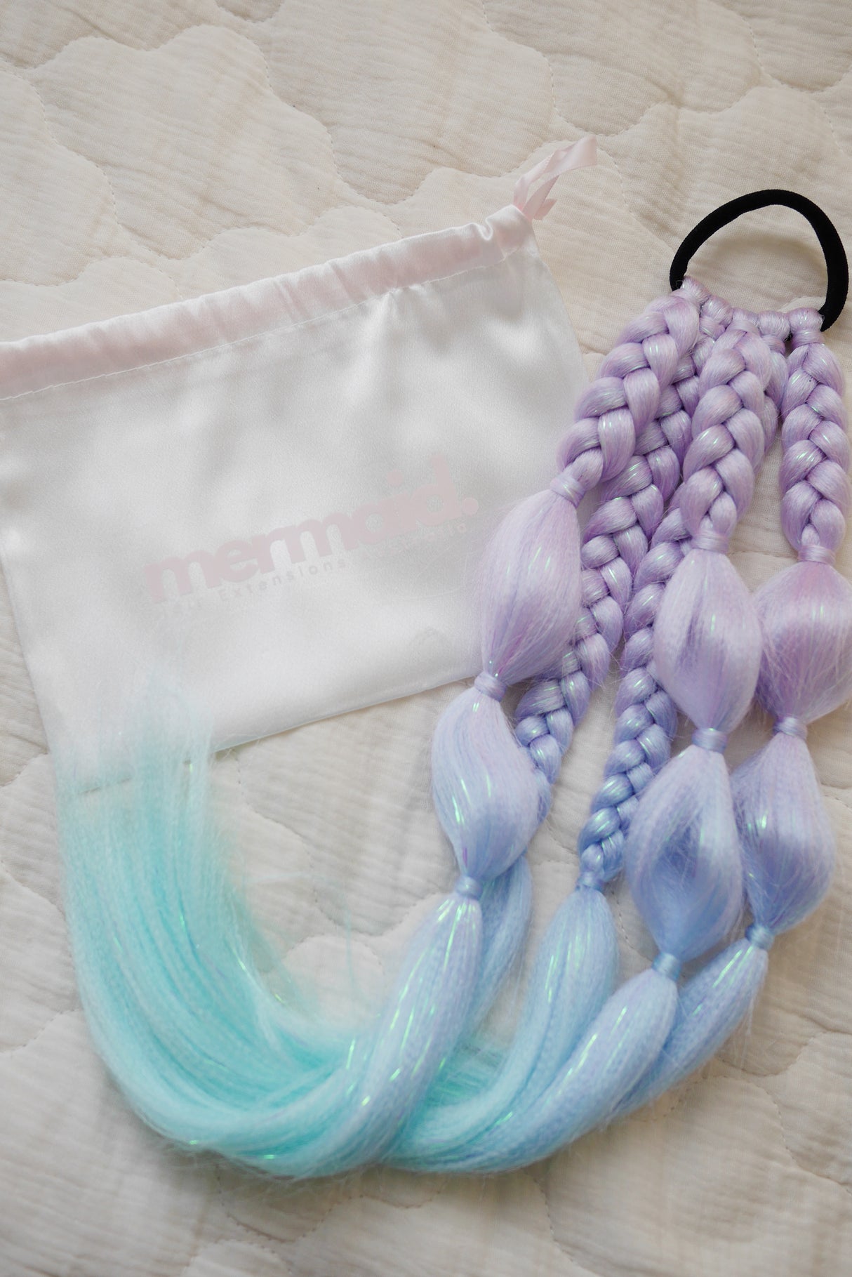 Mermaid Pre Styled Bubbles & Plaits - Pixie