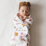 Snuggle Hunny Reversible Milestone Cards - Poppy + Blush Pink