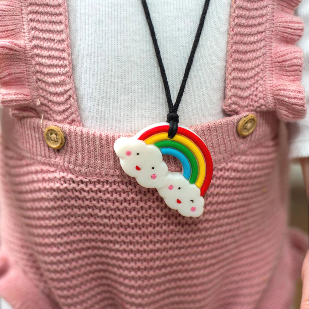 Jellystone Silicone Chew Pendant  - Rainbow (Pastel)
