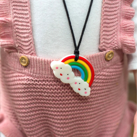 Jellystone Silicone Chew Pendant  - Rainbow (Pastel)