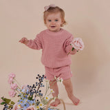 Snuggle Hunny Oversized Cotton Knit Jumper - Rosa