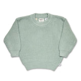 Snuggle Hunny Oversized Cotton Knit Jumper - Sage