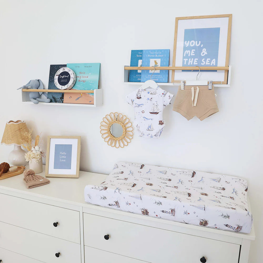 Snuggle Hunny Organic Bassinet Sheet / Change Pad Cover - Set Sail