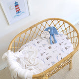 Snuggle Hunny Organic Bassinet Sheet / Change Pad Cover - Set Sail