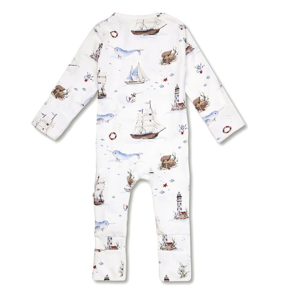 Snuggle Hunny Organic Convertible Romper - Set Sail