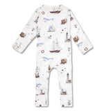 Snuggle Hunny Organic Convertible Romper - Set Sail