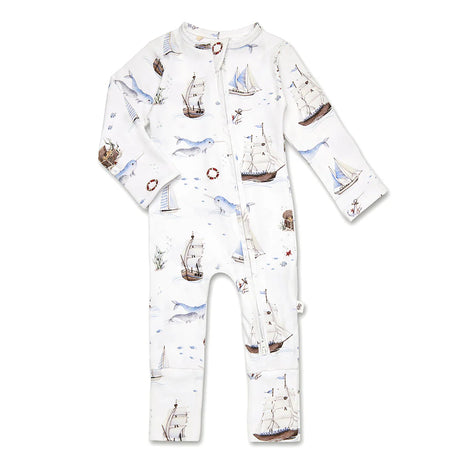 Snuggle Hunny Organic Convertible Romper - Set Sail