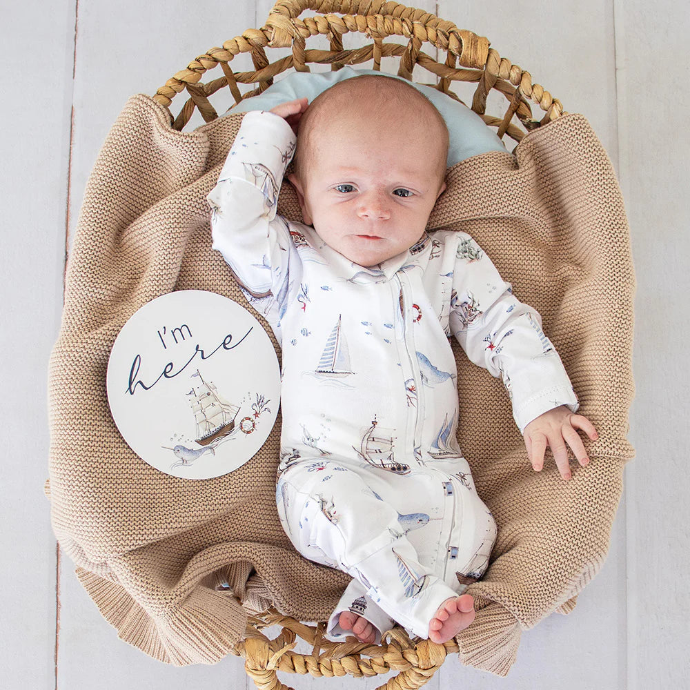 Snuggle Hunny Organic Convertible Romper - Set Sail