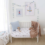 Snuggle Hunny Organic Fitted Cot Sheet - Set Sail