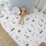 Snuggle Hunny Organic Fitted Cot Sheet - Set Sail