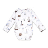 Snuggle Hunny Long Sleeve Organic Bodysuit - Set Sail