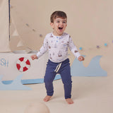 Snuggle Hunny Long Sleeve Organic Bodysuit - Set Sail