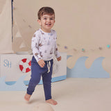Snuggle Hunny Long Sleeve Organic Bodysuit - Set Sail