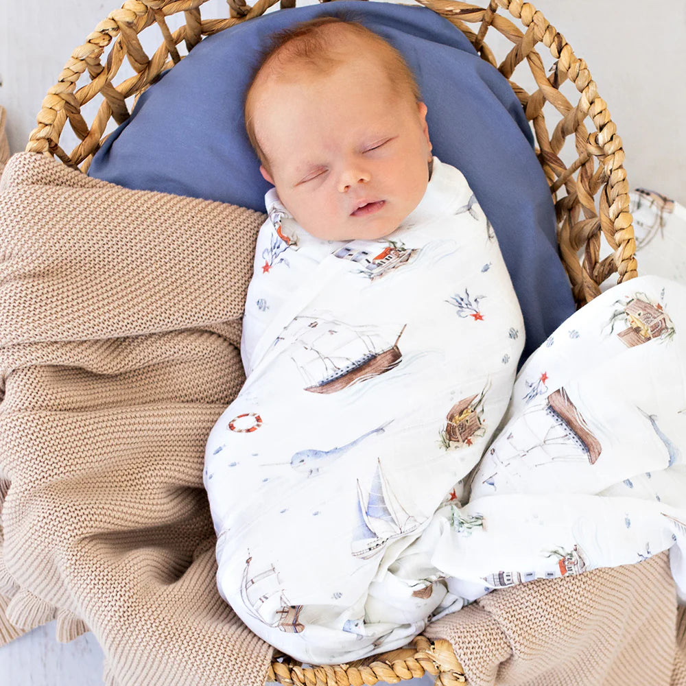 Snuggle Hunny Organic Muslin Wrap - Set Sail