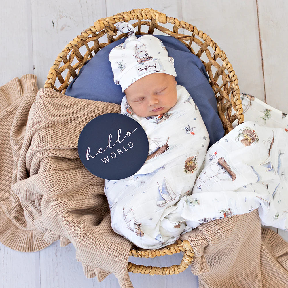 Snuggle Hunny Organic Muslin Wrap - Set Sail