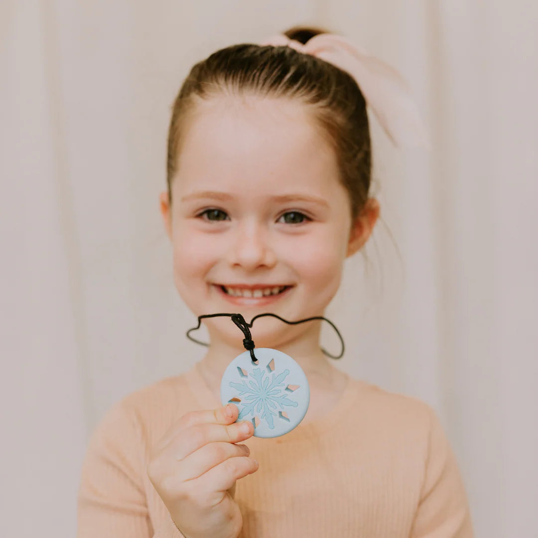 Jellystone Silicone Snowflake Chew Pendant - Daylight