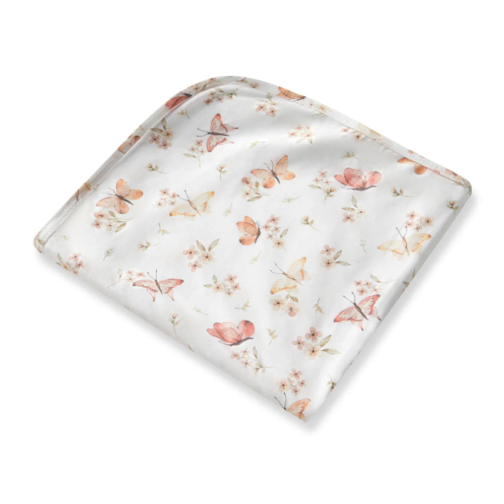 Snuggle Hunny Jersey Wrap + Topknot - Butterfly