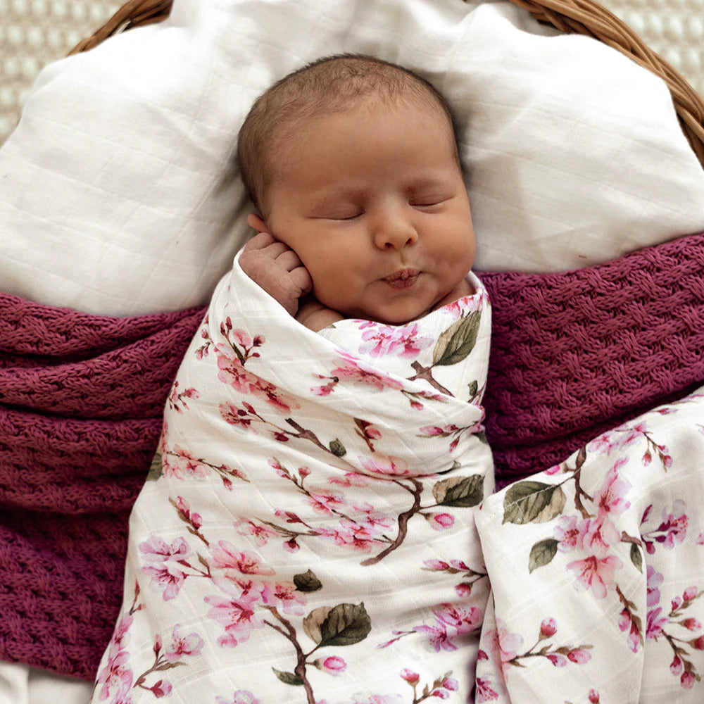 Snuggle Hunny Muslin Wrap - Cherry Blossom