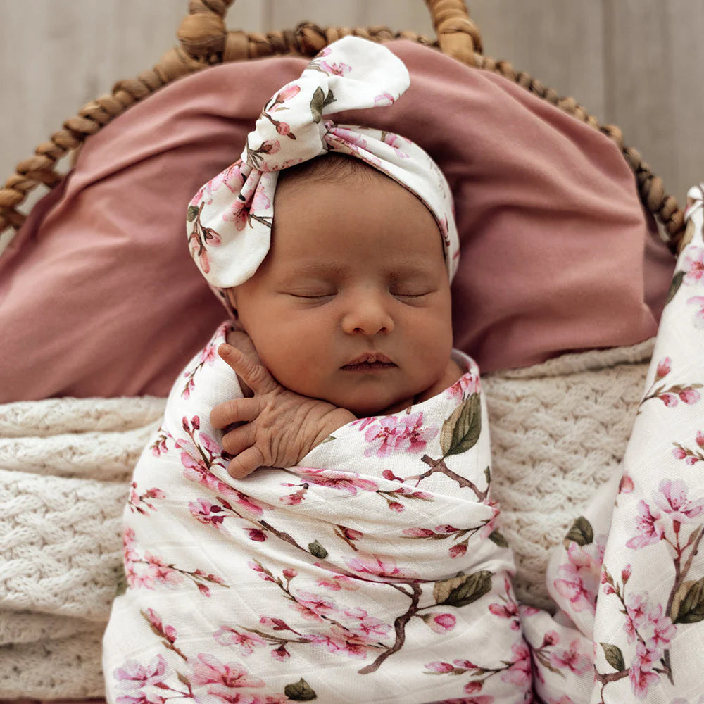 Snuggle Hunny Muslin Wrap - Cherry Blossom