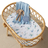 Snuggle Hunny Organic Bassinet Sheet / Change Pad Cover - Ocean