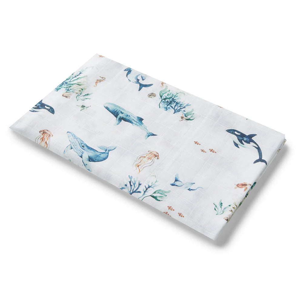 Snuggle Hunny Muslin Wrap - Ocean