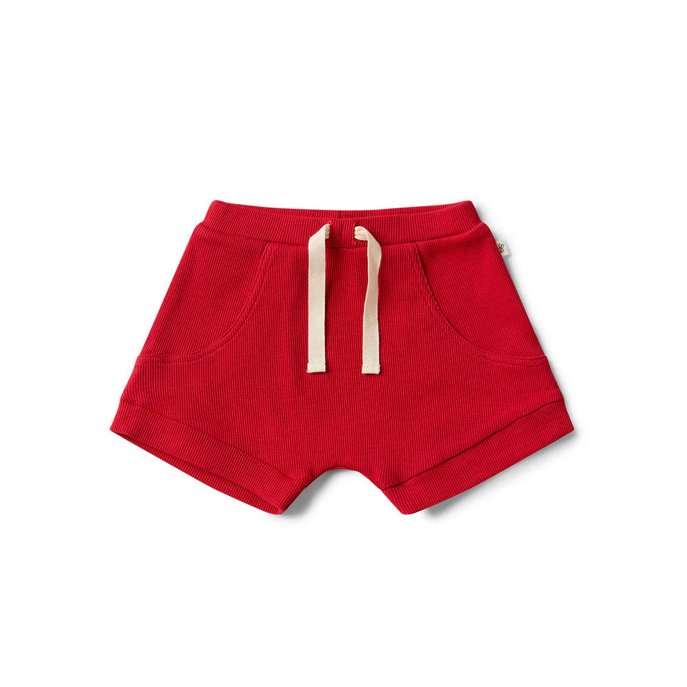 Snuggle Hunny Red Organic Shorts