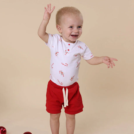 Snuggle Hunny Red Organic Shorts