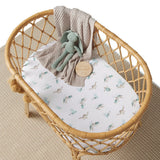 Snuggle Hunny Organic Bassinet Sheet / Change Pad Cover - Turtle