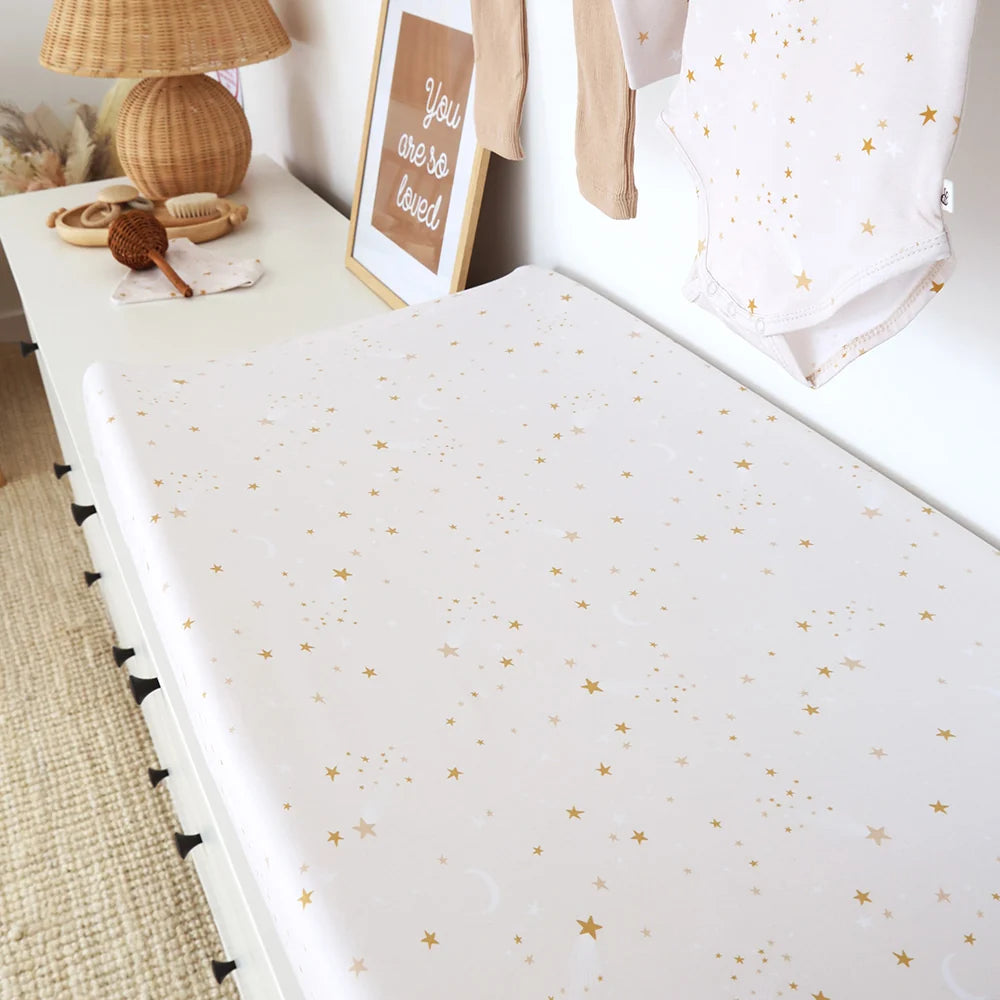 Snuggle Hunny Organic Bassinet Sheet / Change Pad Cover - Stardust