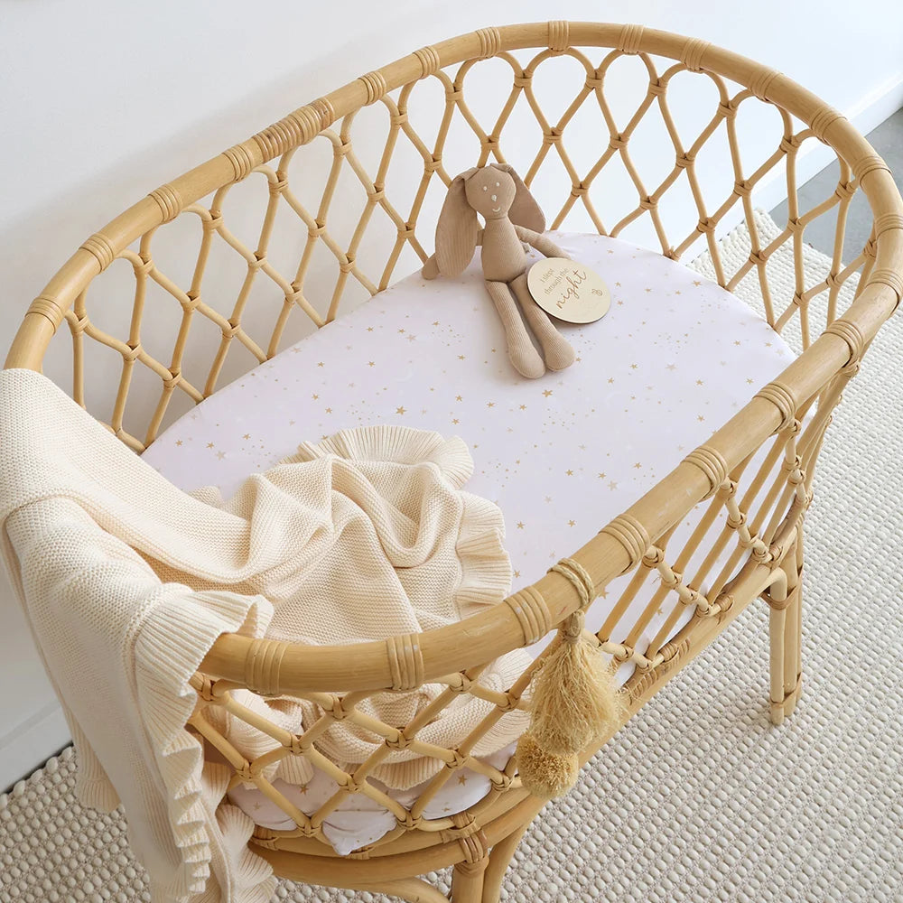 Snuggle Hunny Organic Bassinet Sheet / Change Pad Cover - Stardust