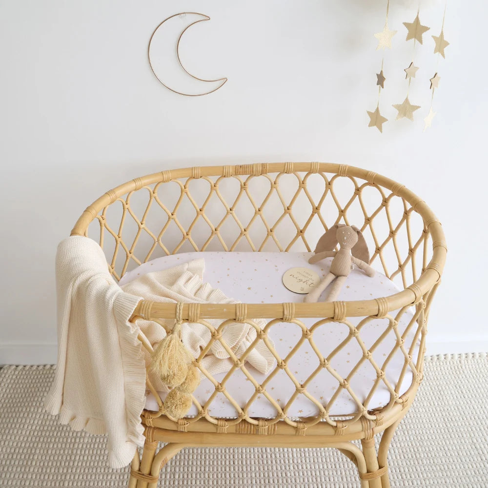 Snuggle Hunny Organic Bassinet Sheet / Change Pad Cover - Stardust