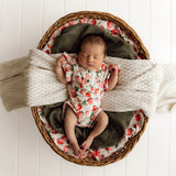 Snuggle Hunny Strawberry Short Sleeve Bodysuit With Frill