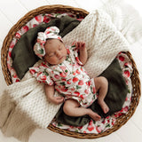 Snuggle Hunny Strawberry Short Sleeve Bodysuit With Frill