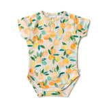 Snuggle Hunny Sunny Citrus Short Sleeve Organic Bodysuit
