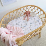 Snuggle Hunny Organic Bassinet Sheet / Change Pad Cover - Sweet Swallows